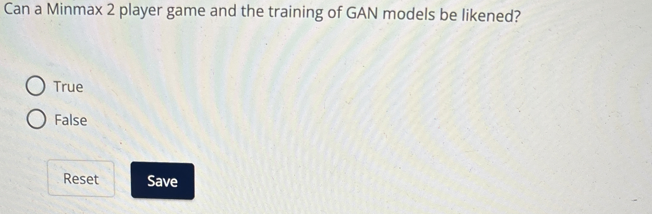 Can a Minmax 2 player game and the training of