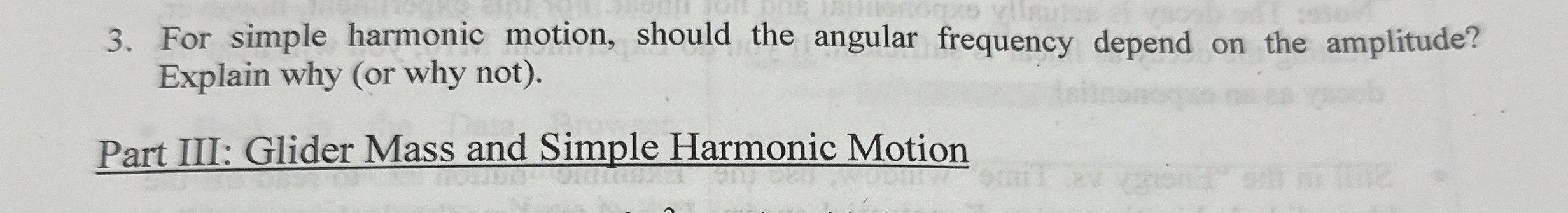 For simple harmonic motion, should the angular