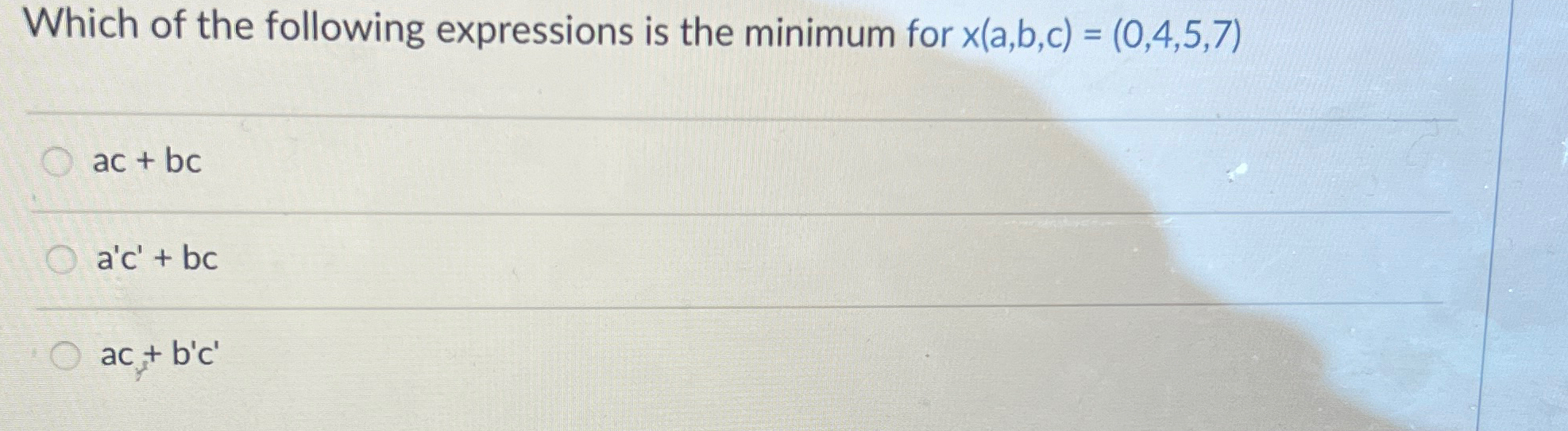 Which of the following expressions is the minimum