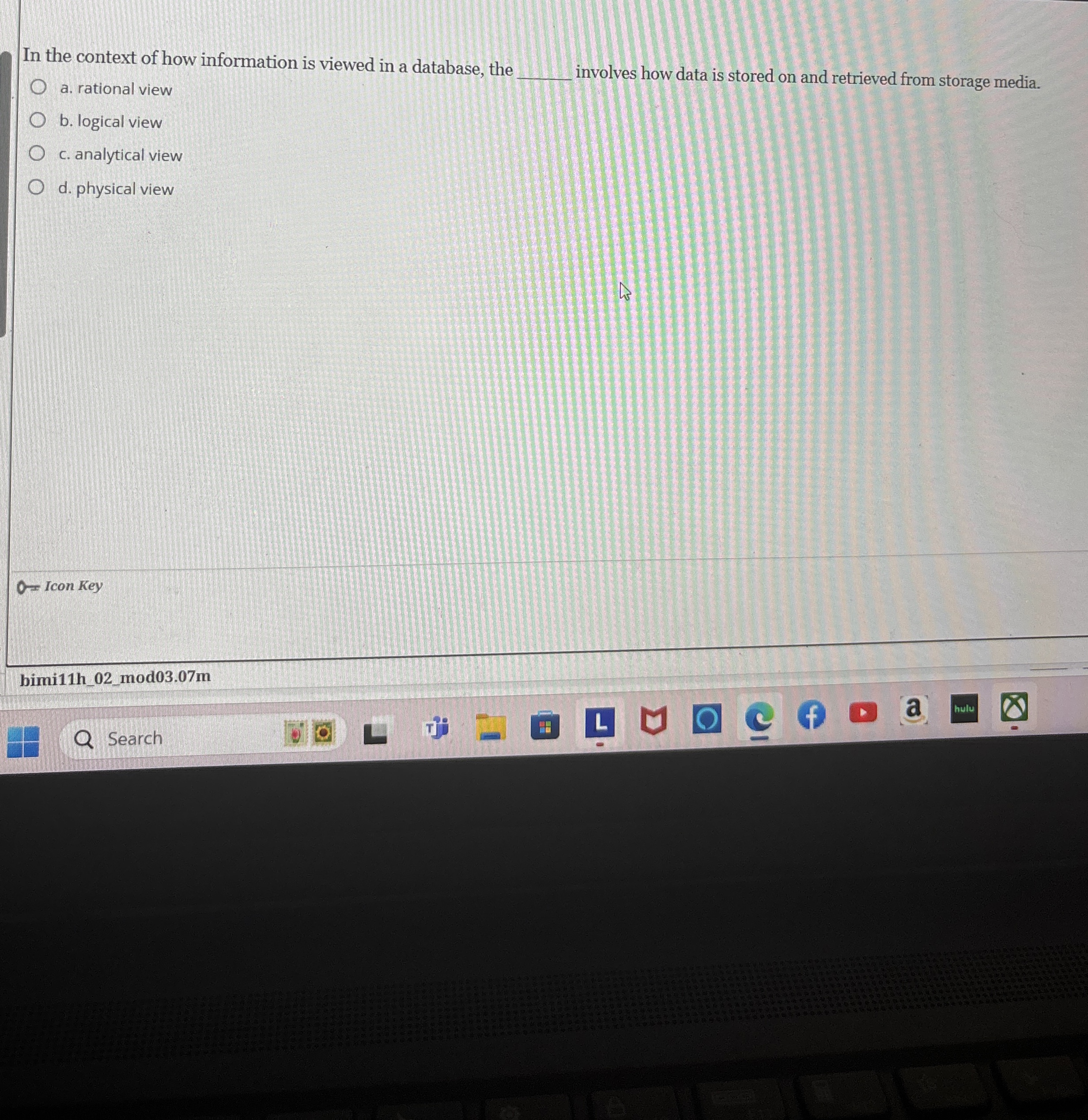 In the context of how information is viewed in a