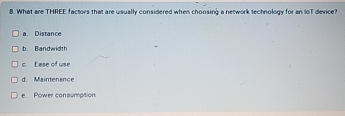 What are THREE factors that are usually