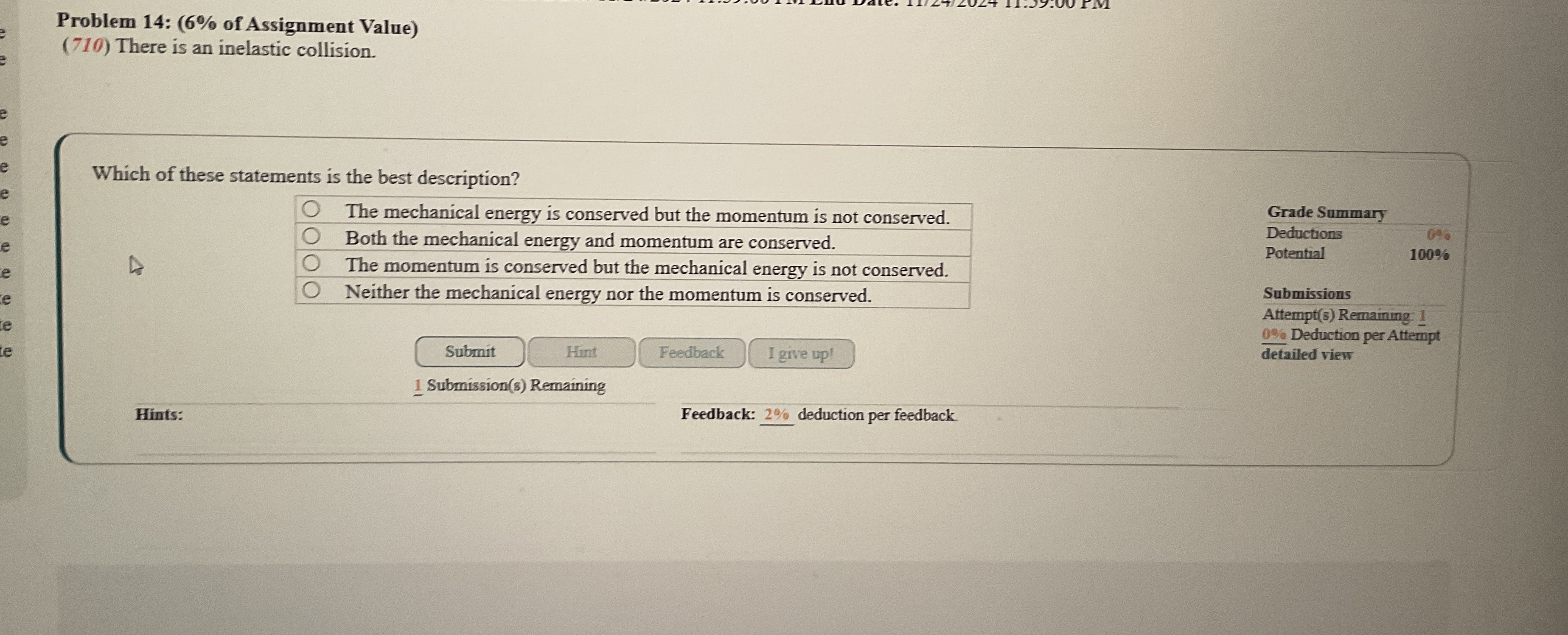Problem 1 4 : ( 6 % of Assignment Value ) ( 7 1 0