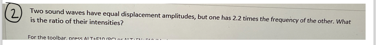 ( 2 ) Two sound waves have equal displacement