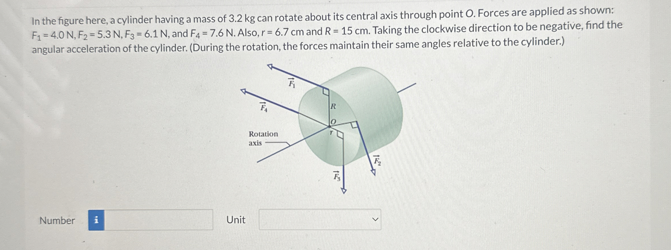 In the figure here, a cylinder having a mass of 3