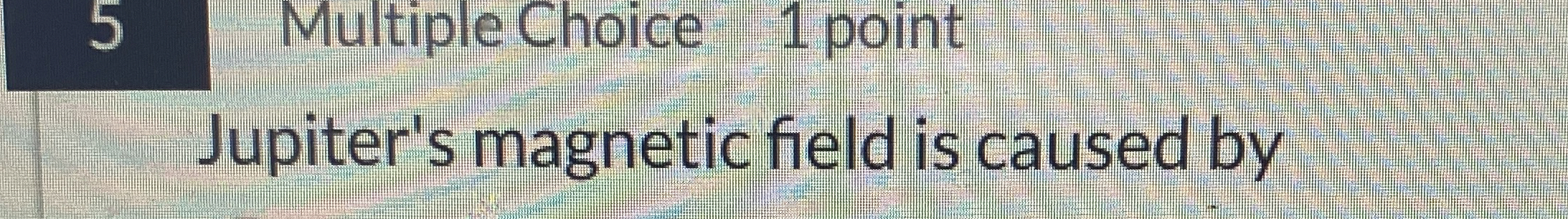 Jupiter's magnetic field is caused by