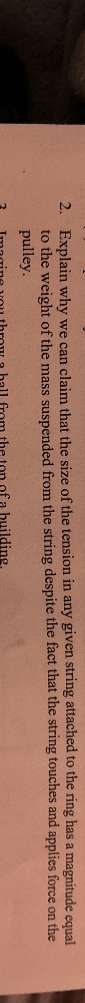 Explain why we can claim that the size of the