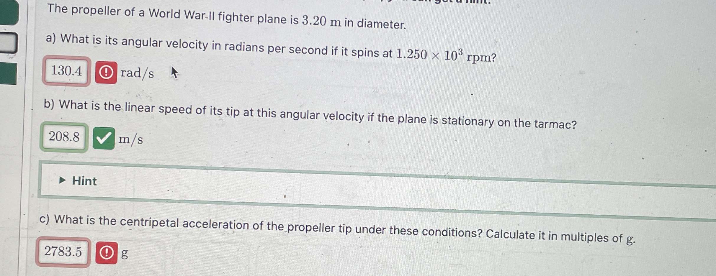 The propeller of a World War - II fighter plane