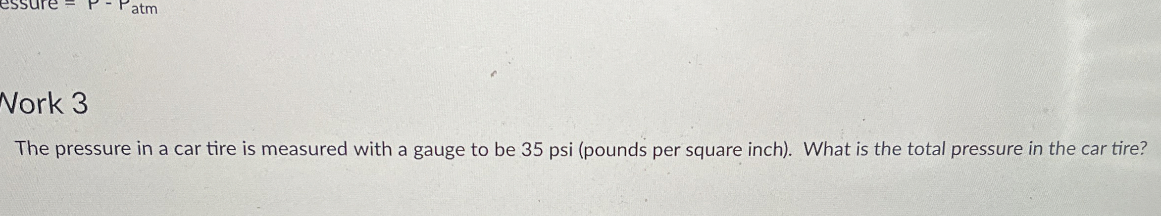Nork 3 The pressure in a car tire is measured