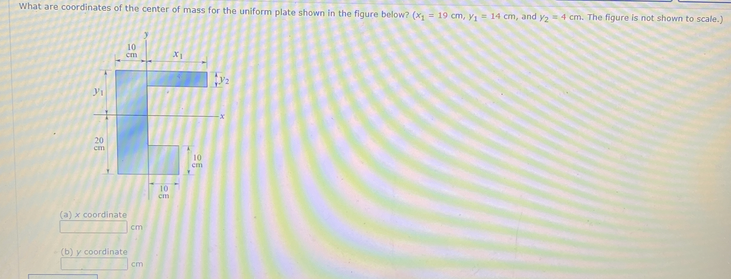 What are coordinates of the center of mass for