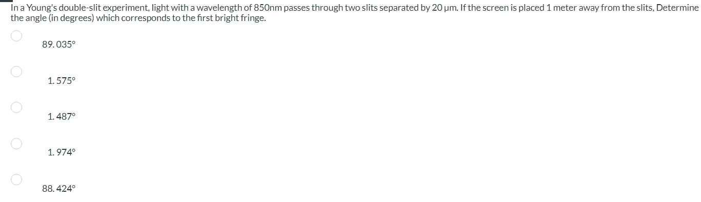 In a Young's double - slit experiment, light with