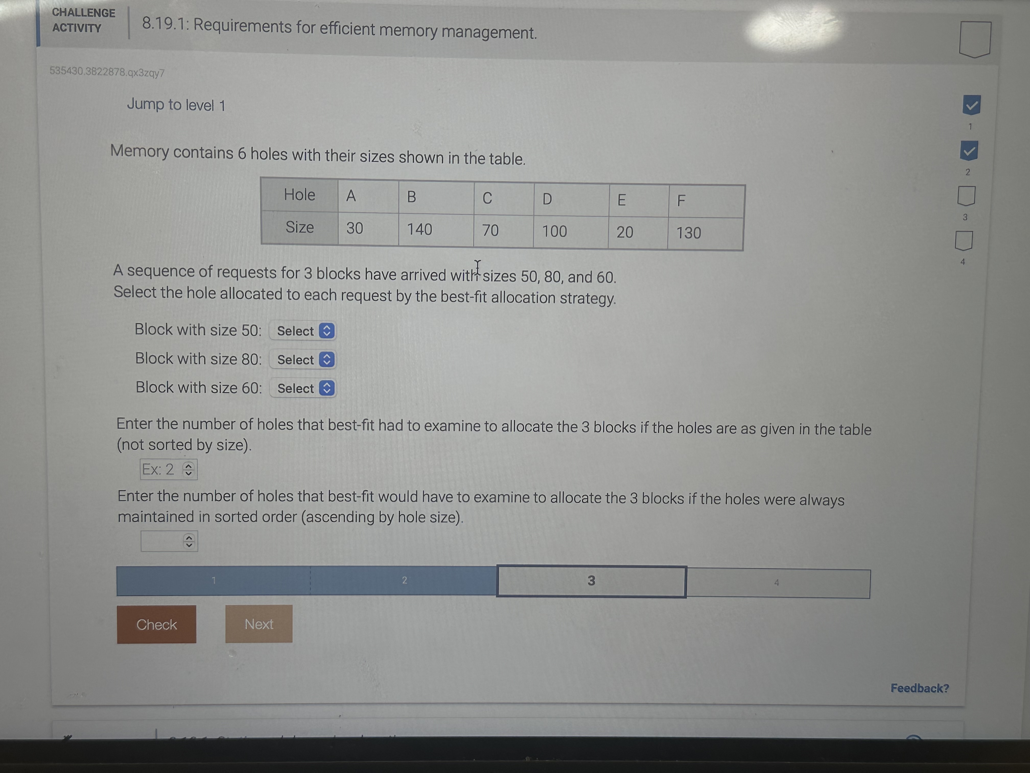 8 . 1 9 . 1 : Requirements for efficient memory