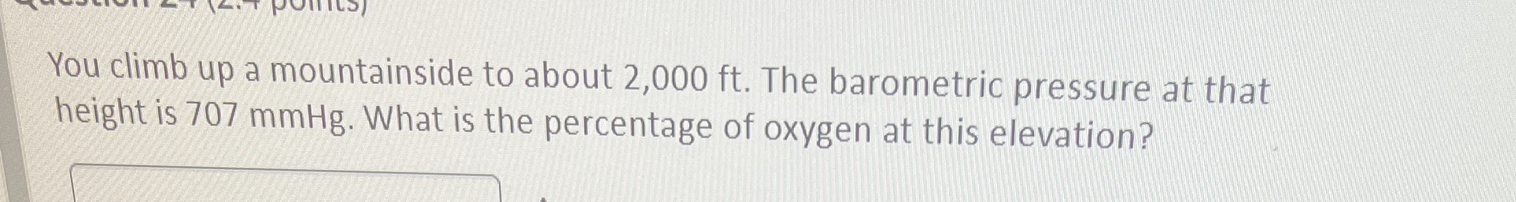 You climb up a mountainside to about 2 , 0 0 0 f