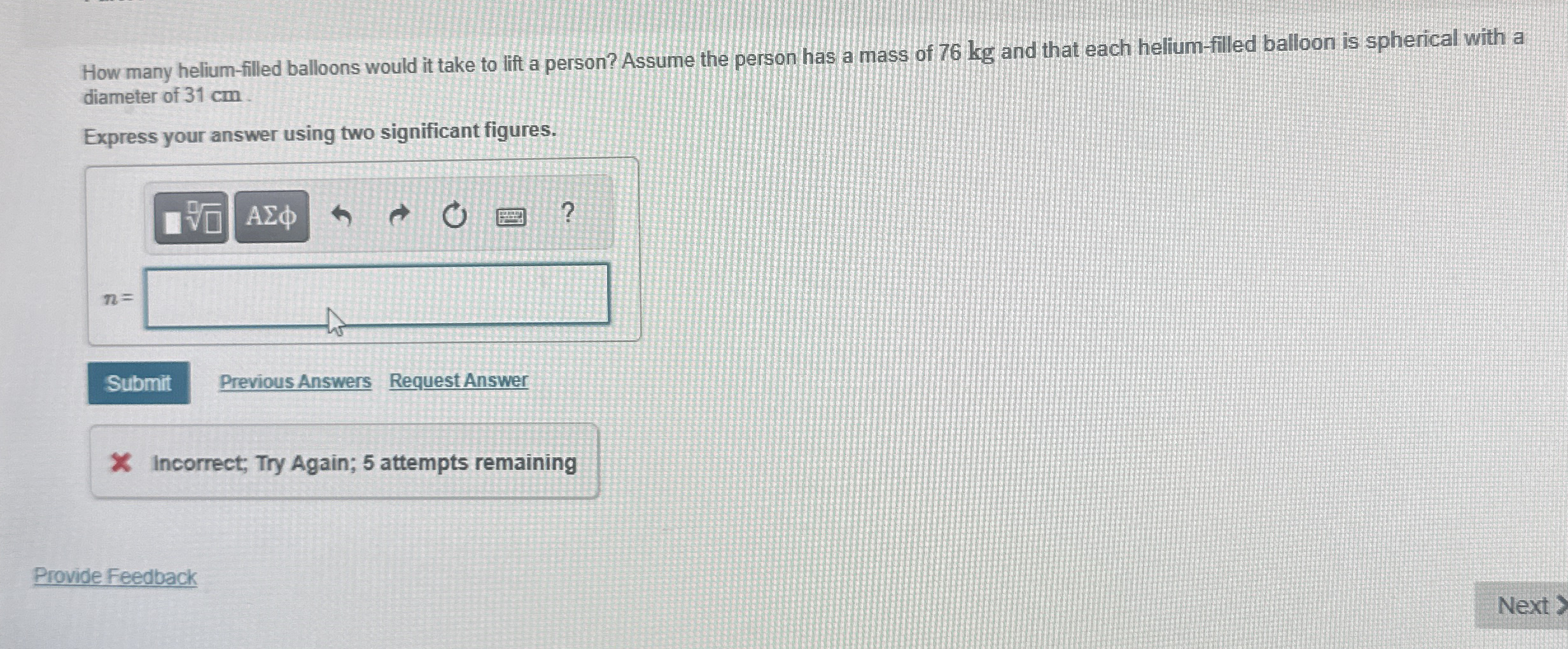 How many helium - filled balloons would it take