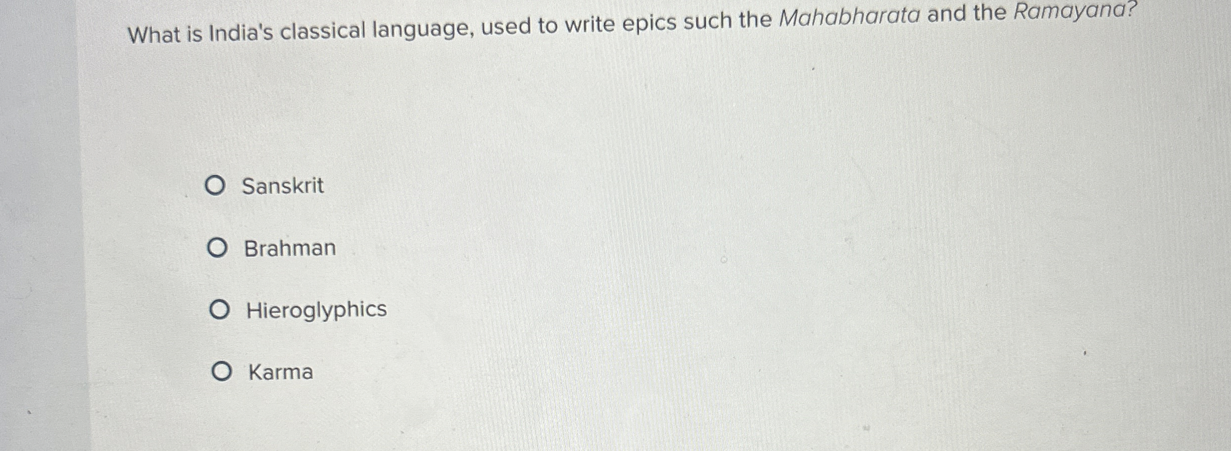 What is India's classical language, used to write