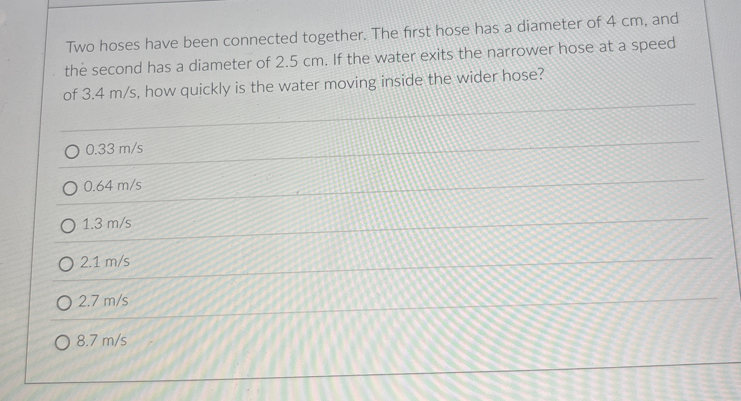 Two hoses have been connected together. The first