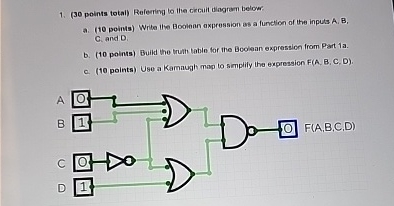 ( 3 0 points totai ) Refering to the cecail