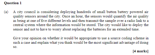 Question 1 ( a ) A city council is considering