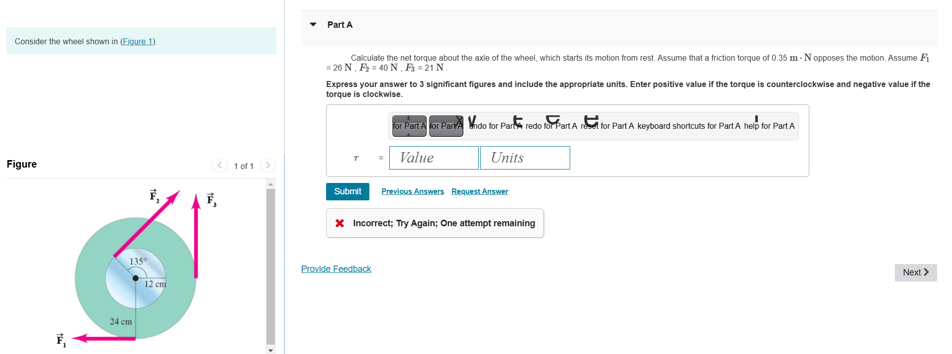 Consider the wheel shown in ( Figure 1 ) .