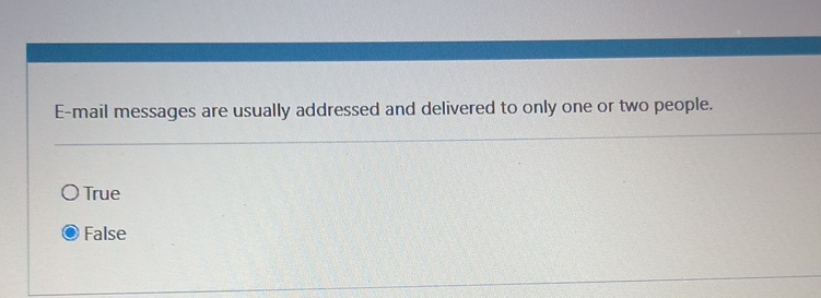 E - mail messages are usually addressed and