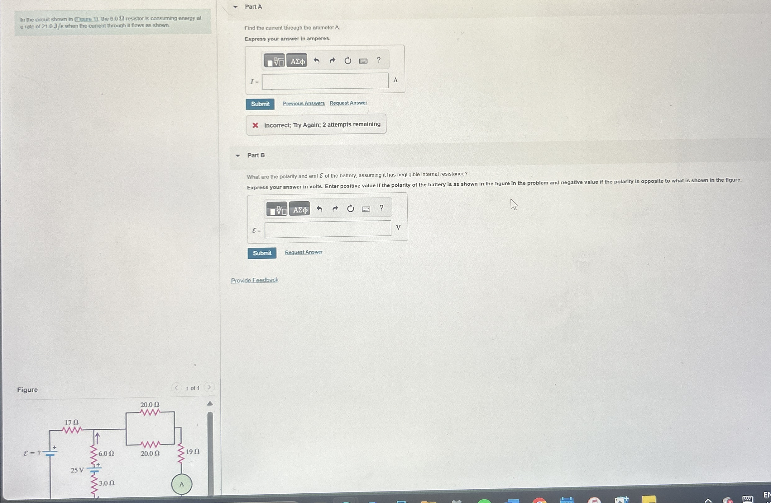 In the circuit shown in ( Eigure 1 ) , the 6 . 0