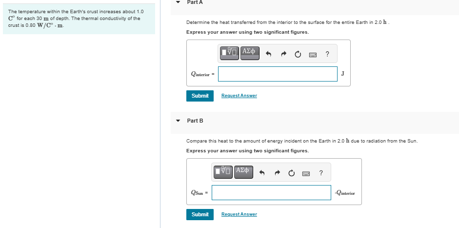 The temperature within the Earth's crust