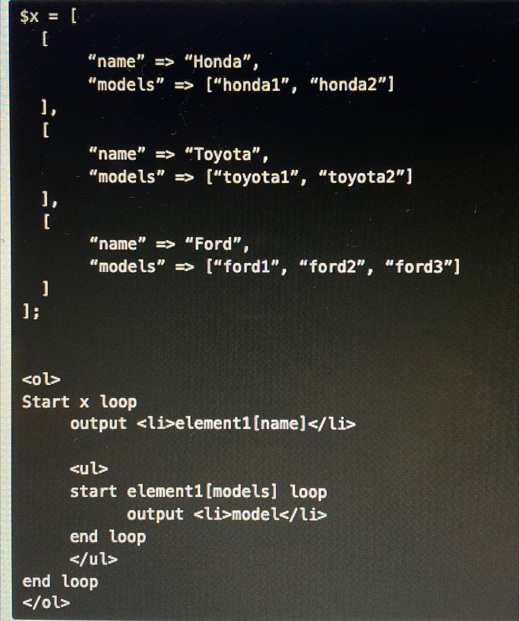 Using PHP , write the script for the following
