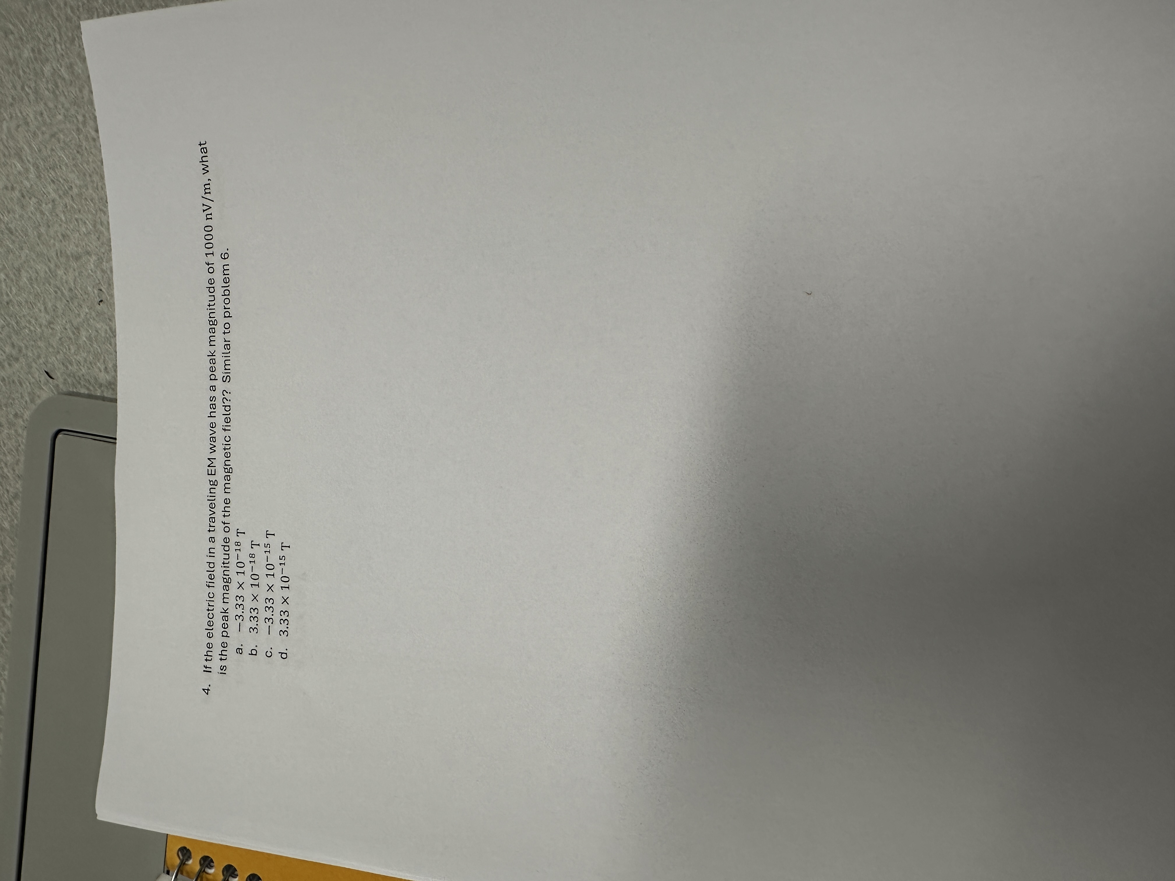 If the electric field in a traveling EM wave has