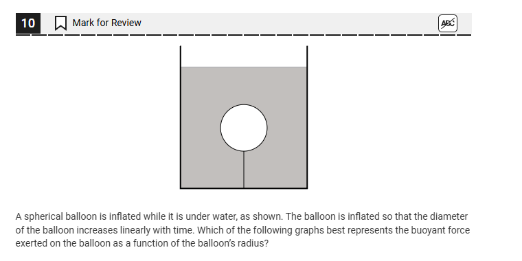 A spherical balloon is inflated while it is under