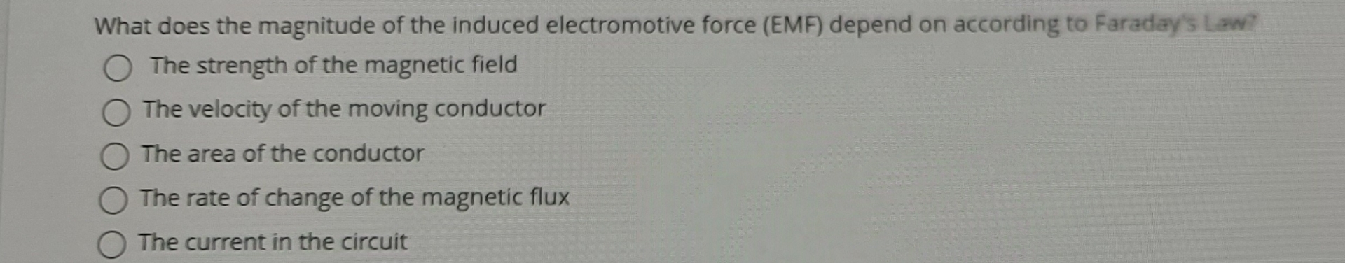 What does the magnitude of the induced