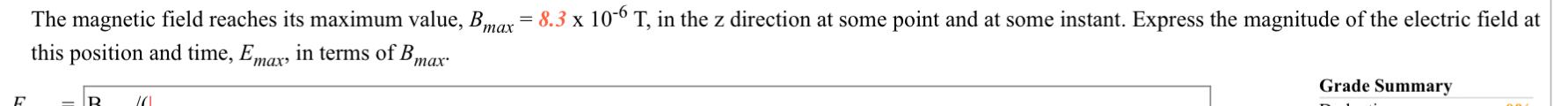 The magnetic field reaches its maximum value, B m