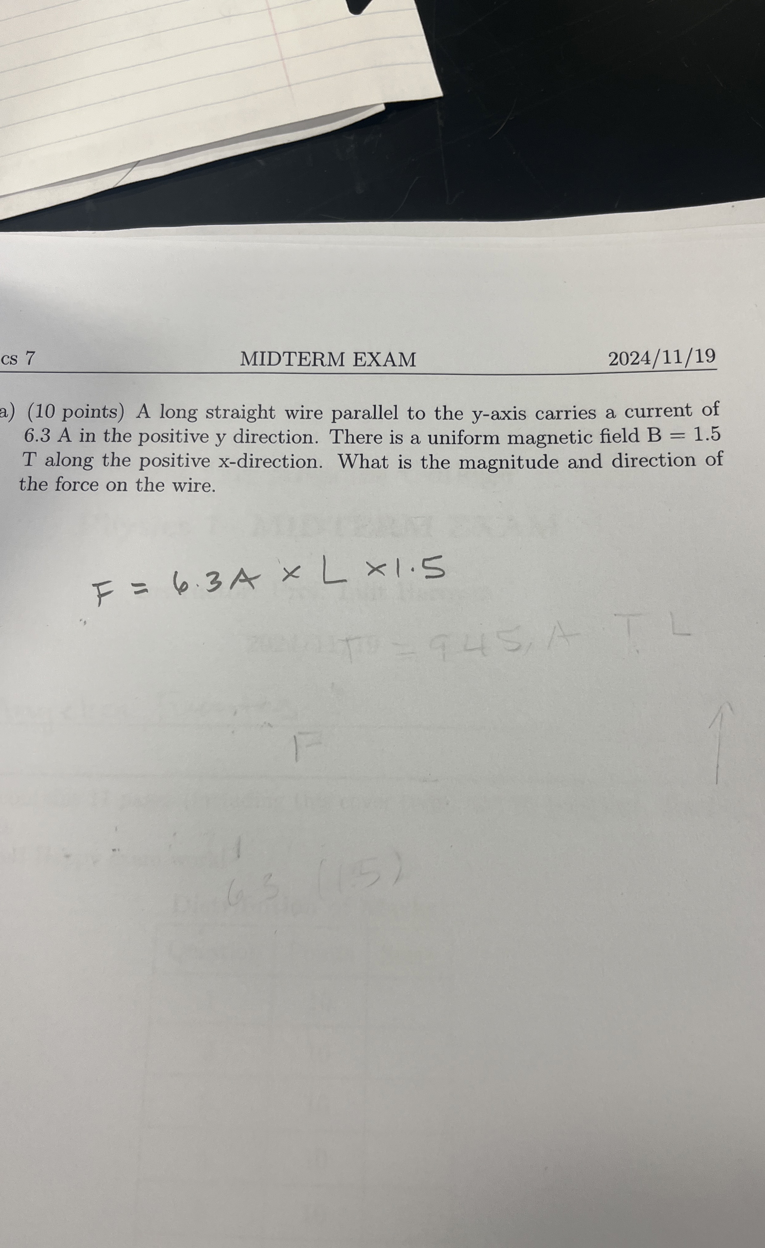 cs 7 MIDTERM EXAM 2 0 2 4 / 1 1 / 1 9 a ) ( 1 0