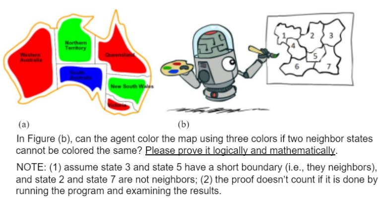 ( a ) ( b ) In Figure ( b ) , can the agent color