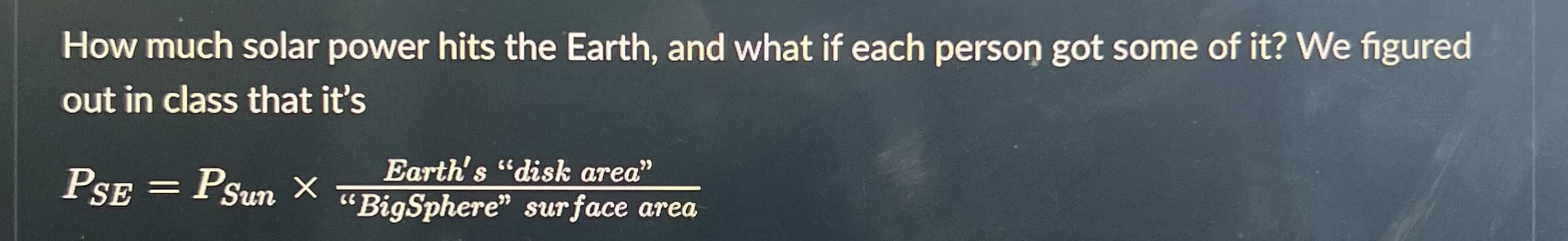 How much solar power hits the Earth, and what if