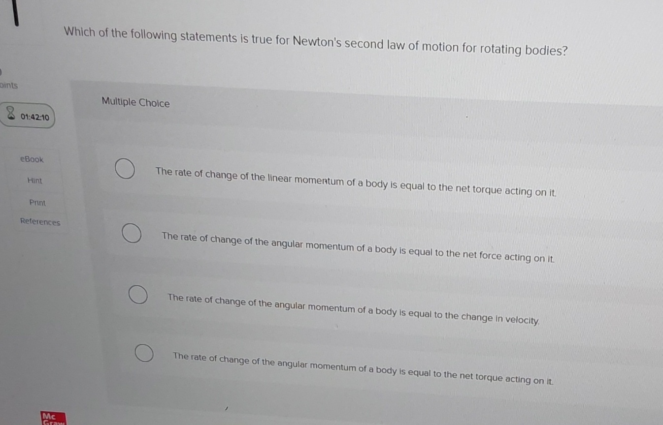 Which of the following statements is true for