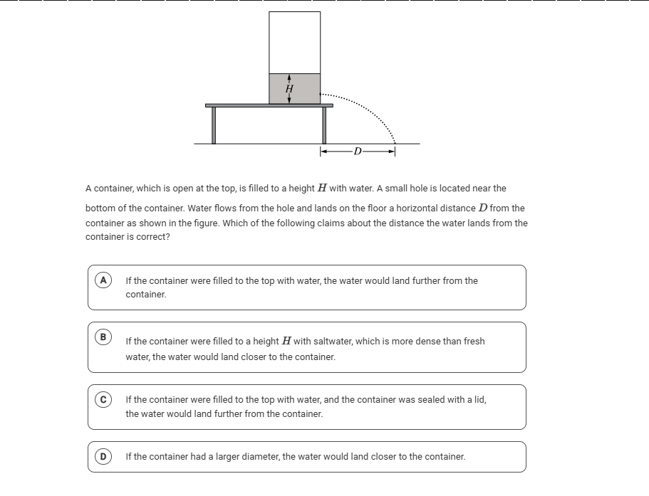 A container, which is open at the top, is filled