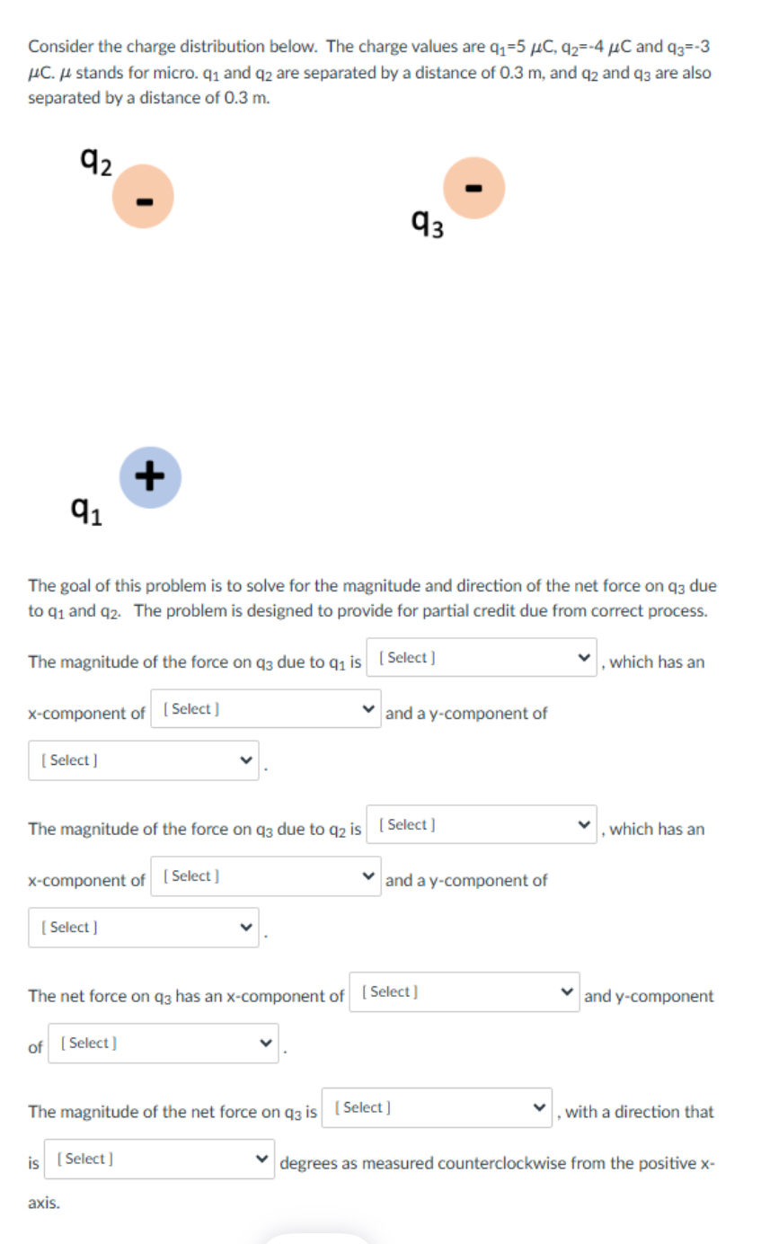 Consider the charge distribution below. The