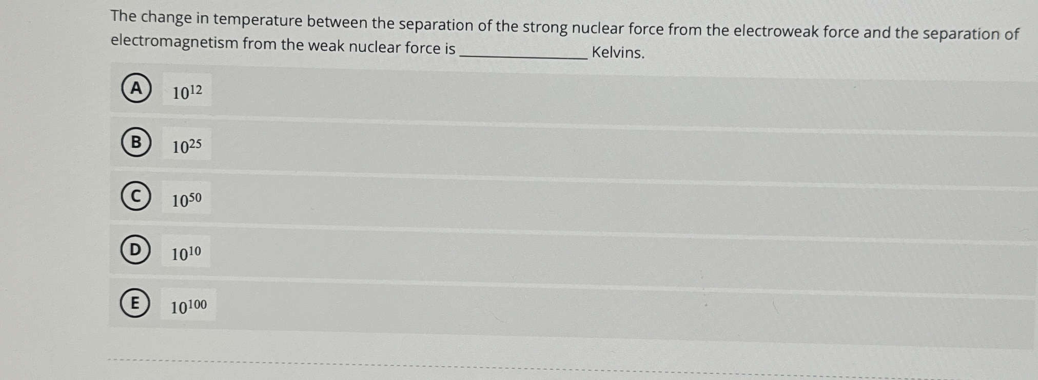 The change in temperature between the separation