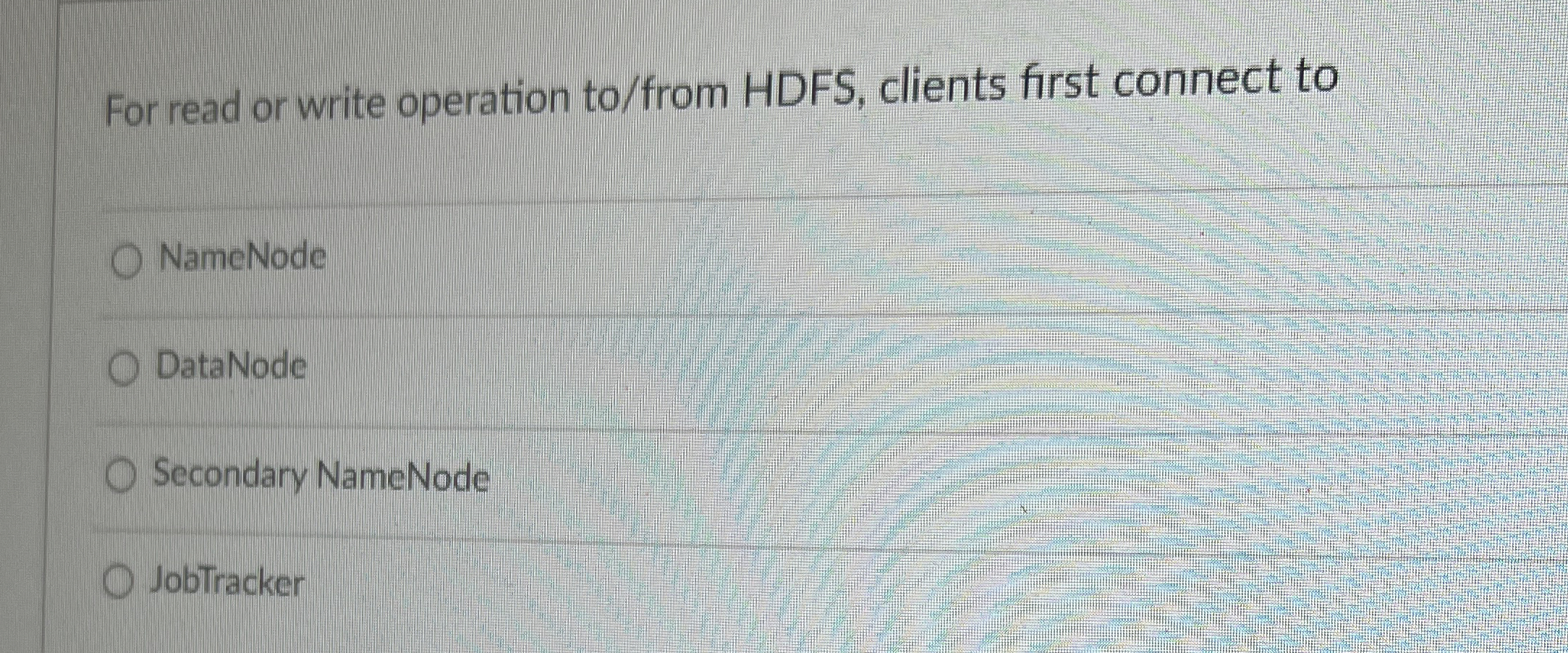 For read or write operation to / from HDFS ,