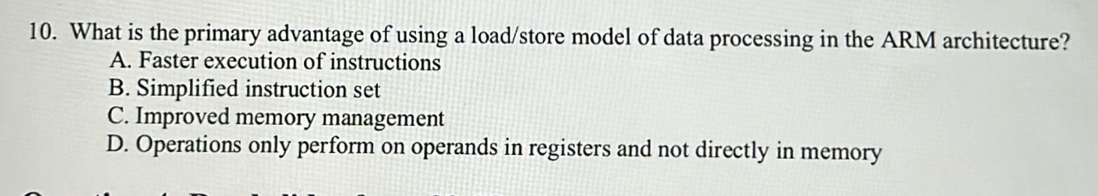 What is the primary advantage of using a load /