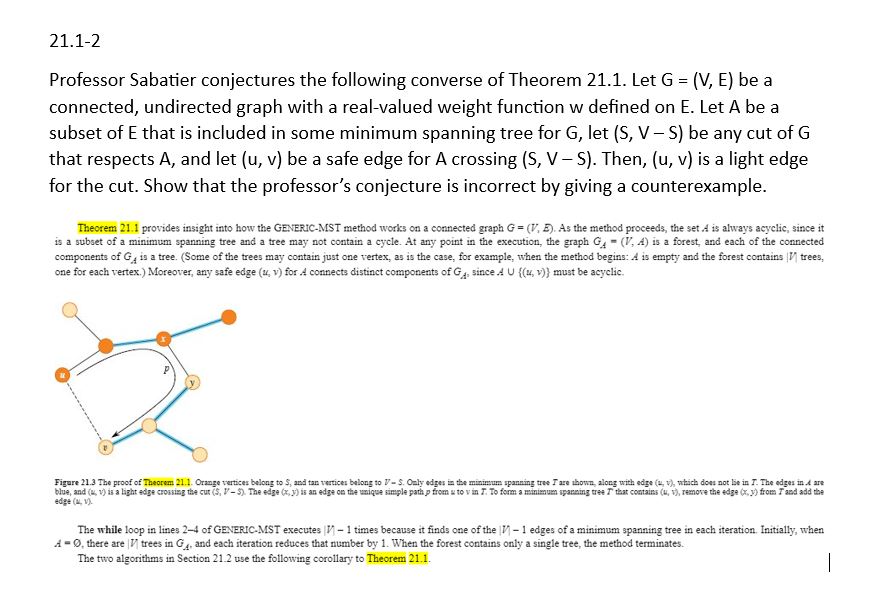 Professor Sabatier conjectures the following