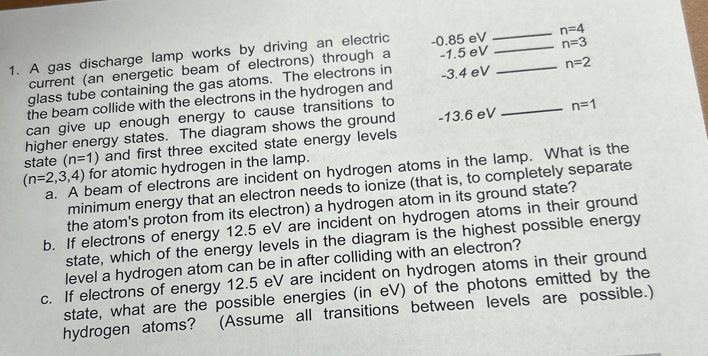 A gas discharge lamp works by driving an electric