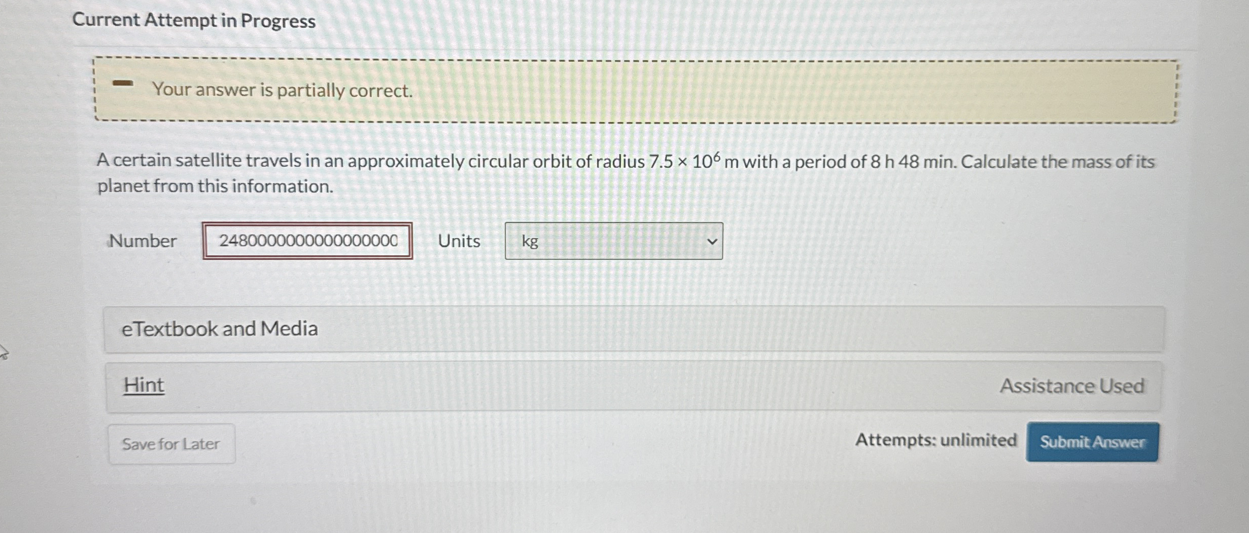 A certain satellite travels in an approximately