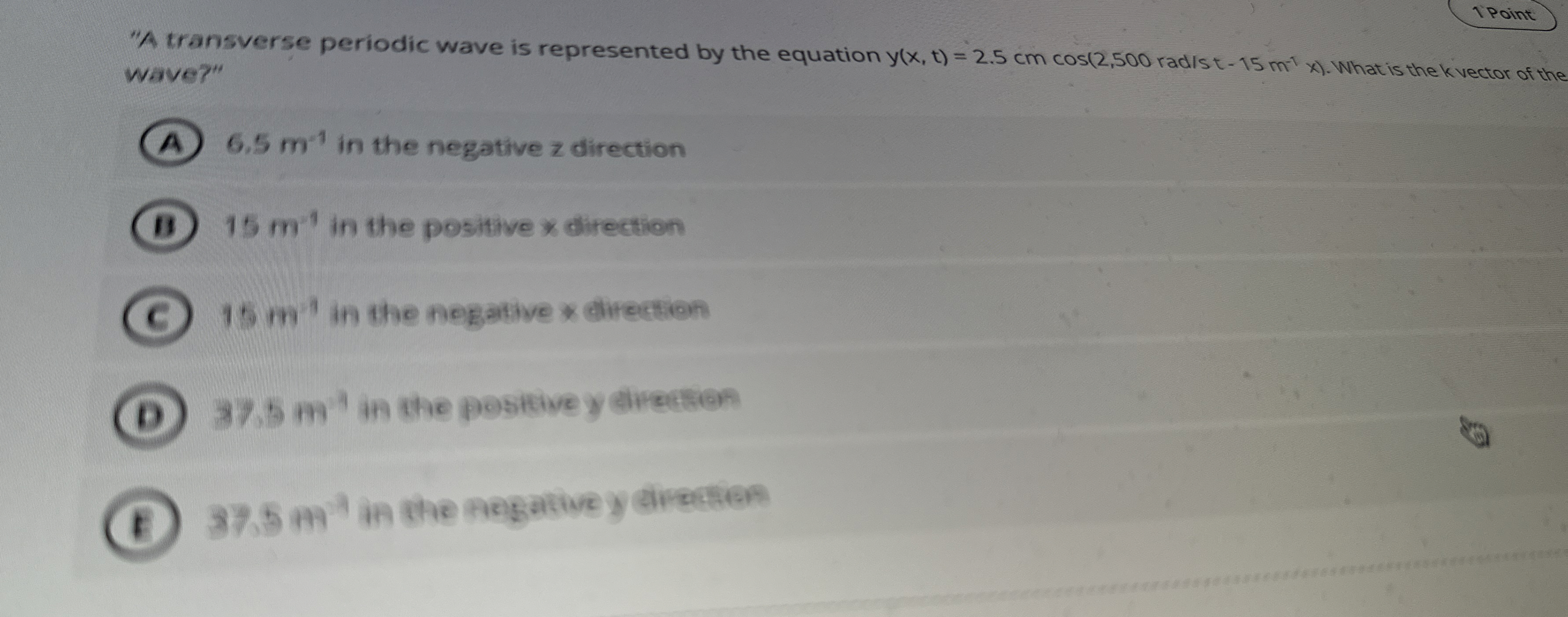 lpoint "A transverse periodic wave is represented
