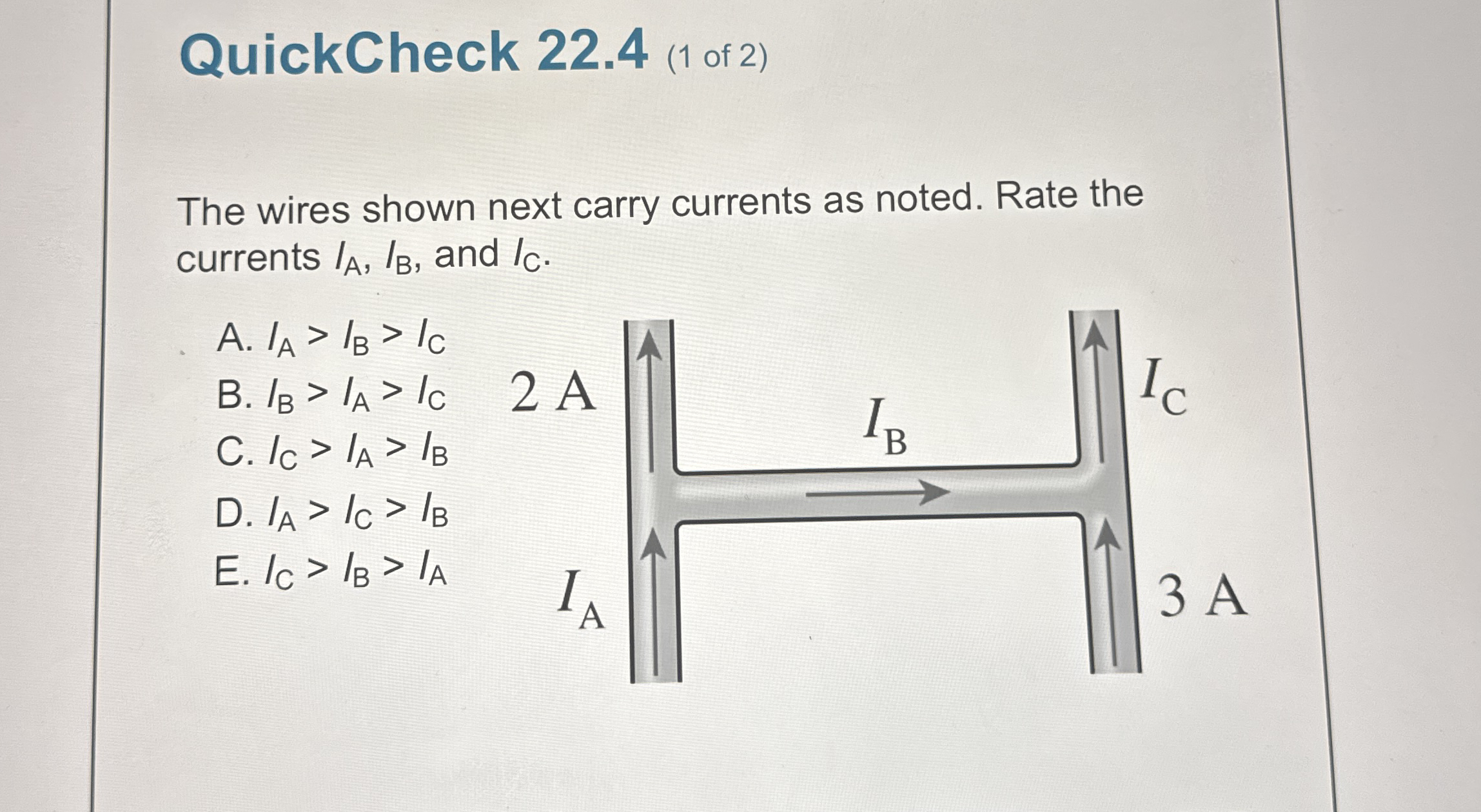 QuickCheck 2 2 . 4 ( 1 of 2 ) The wires shown