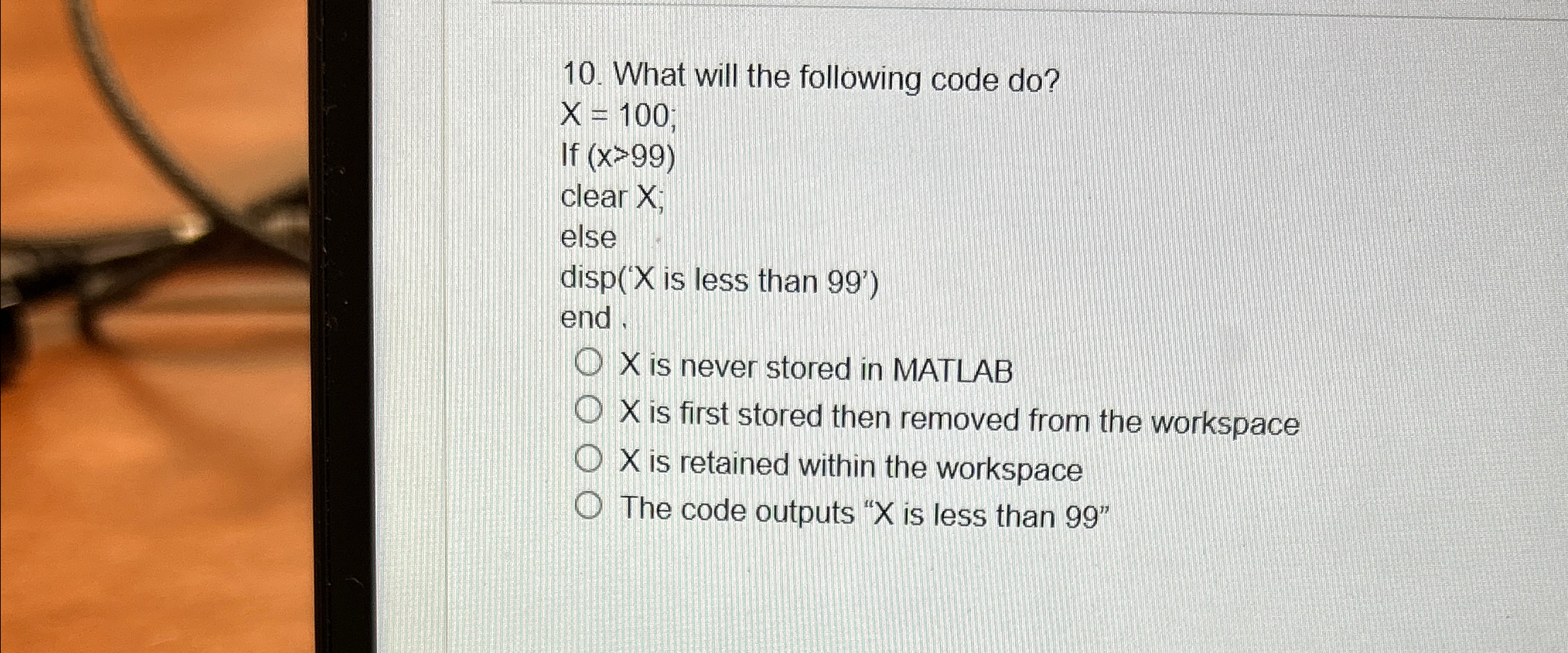 What will the following code do ? end . x is