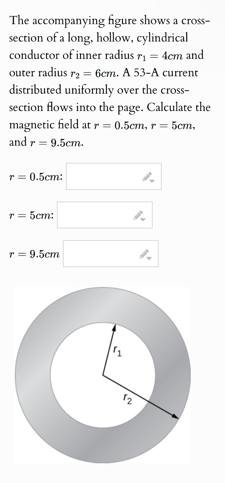 The accompanying figure shows a crosssection of a