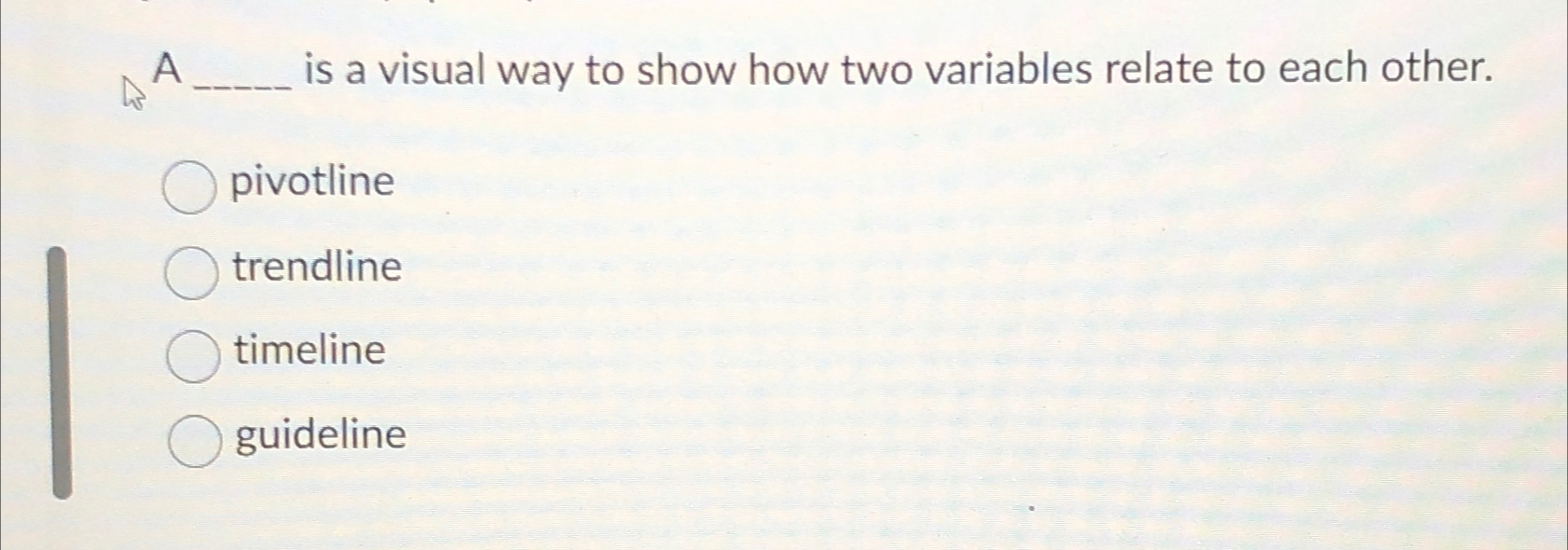 A is a visual way to show how two variables