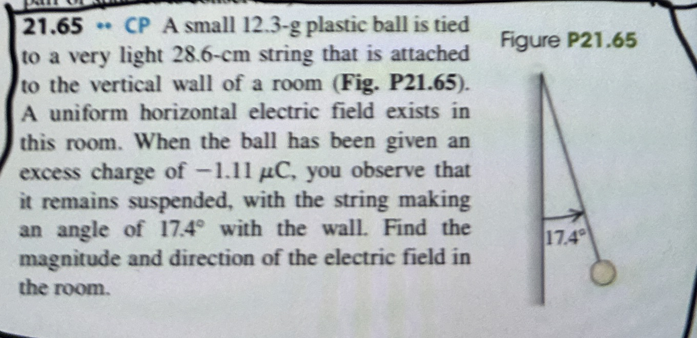 2 1 . 6 5 * CP A small 1 2 . 3 - g plastic ball