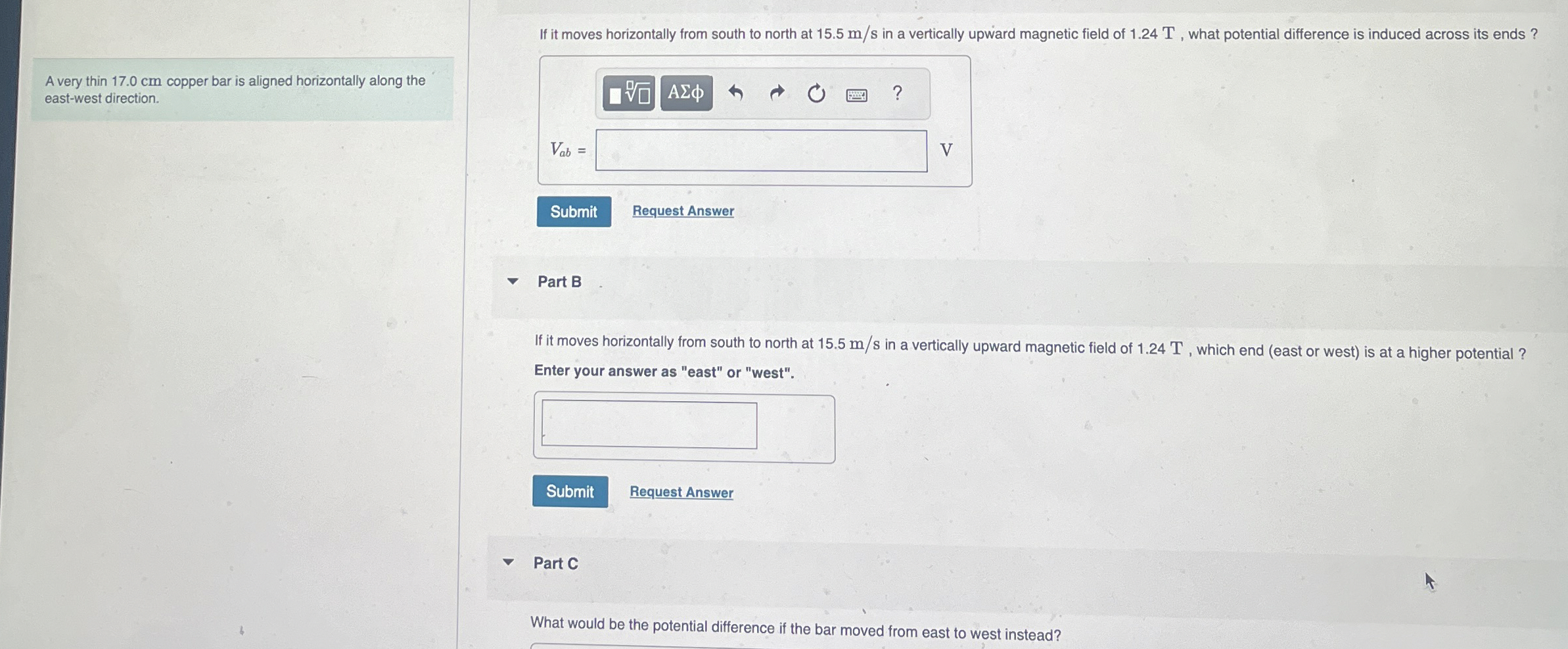 A very thin 1 7 . 0 cm copper bar is aligned