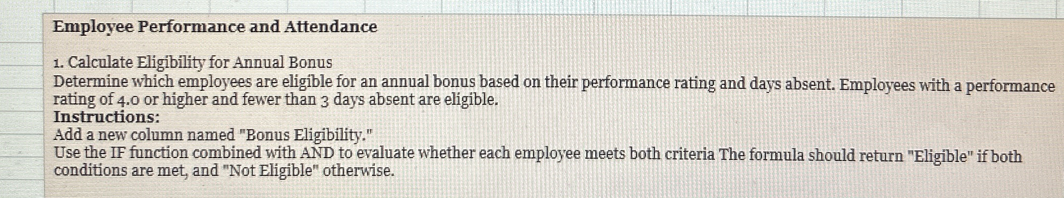 Employee Performance and Attendance Calculate